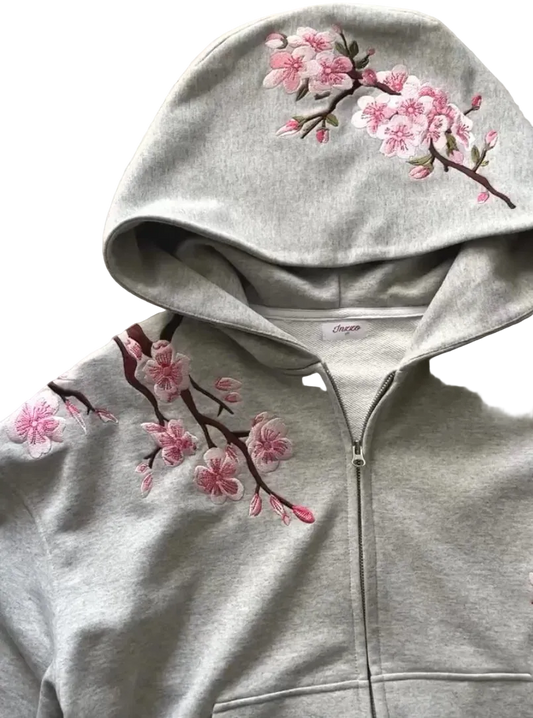 Y2K Vintage Oversized Cherry Blossom Hoodie