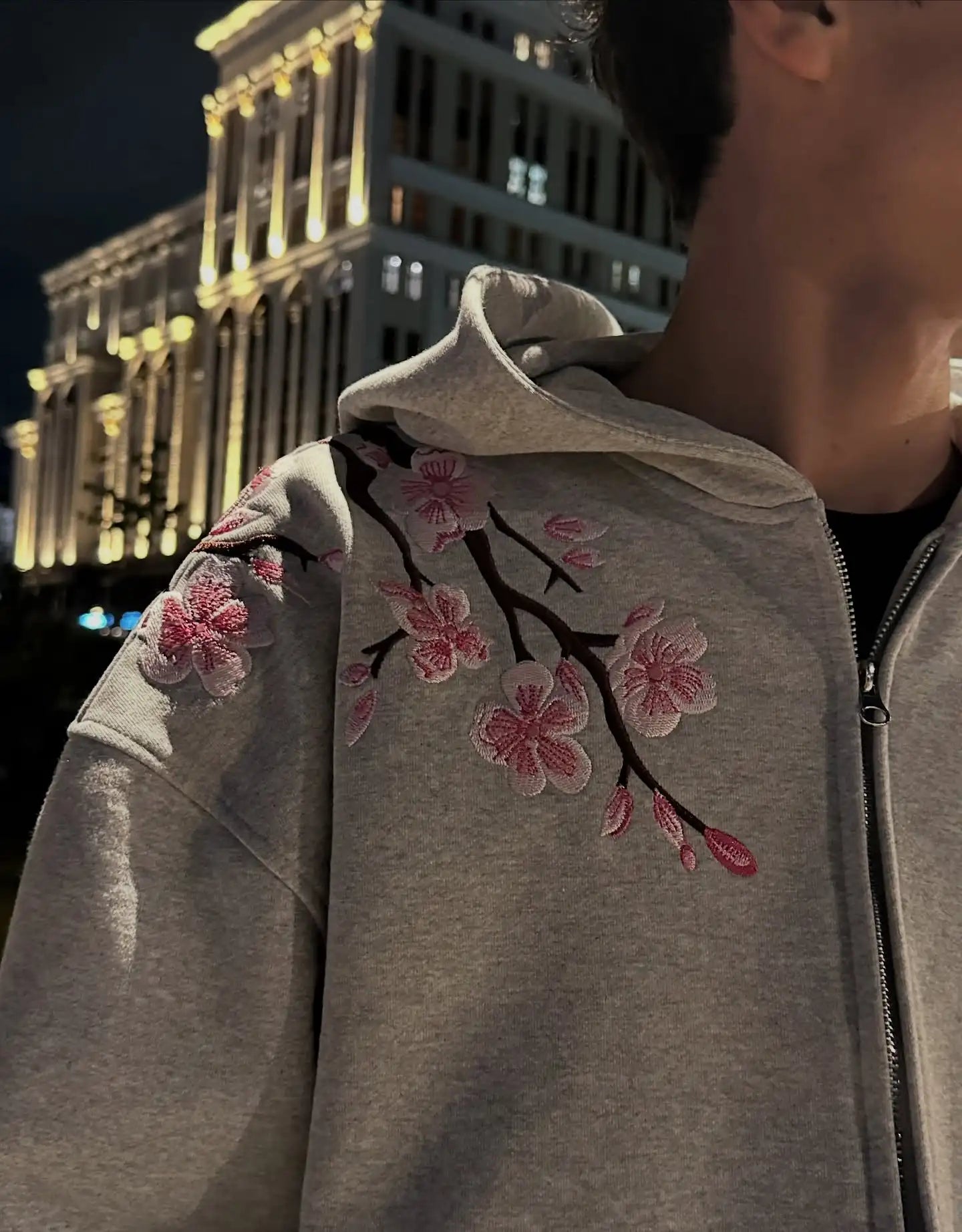 Y2K Vintage Oversized Cherry Blossom Hoodie