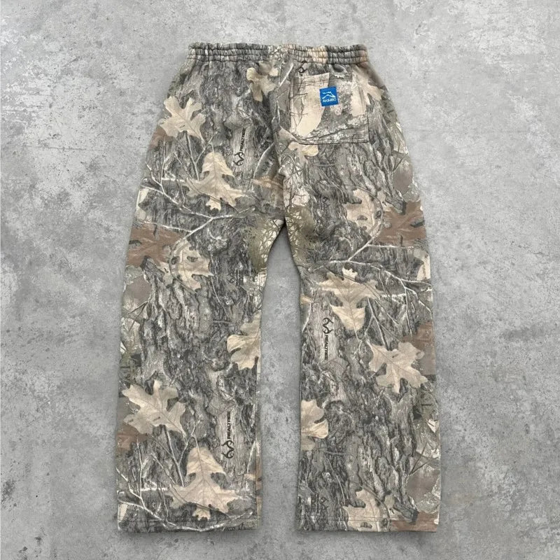 Y2K Camo Baggy Streetwear Sweatpants