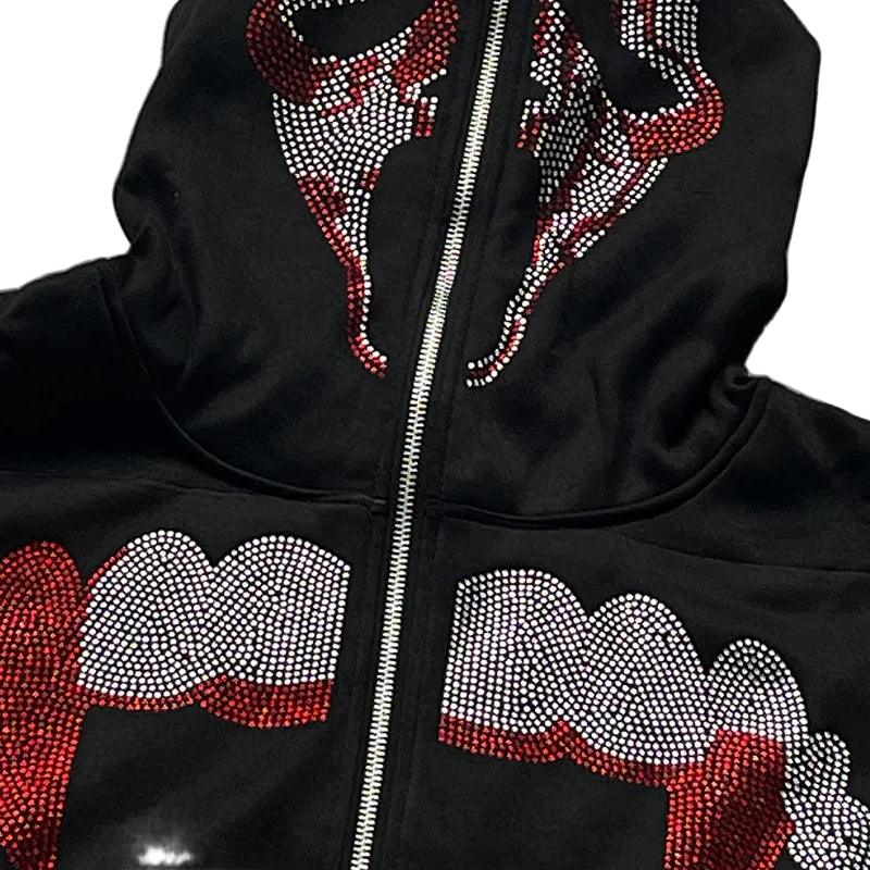 Women’s Y2K Style Zip-Up Hoodie