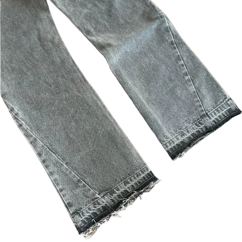 Retro Distressed Flare Jeans