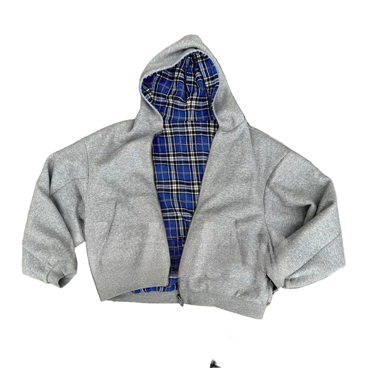 Double-Sided Plaid Loose Zipper
