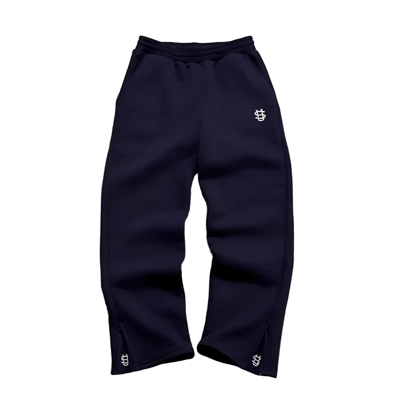 Autumn Drawstring Zipper Sweatpants