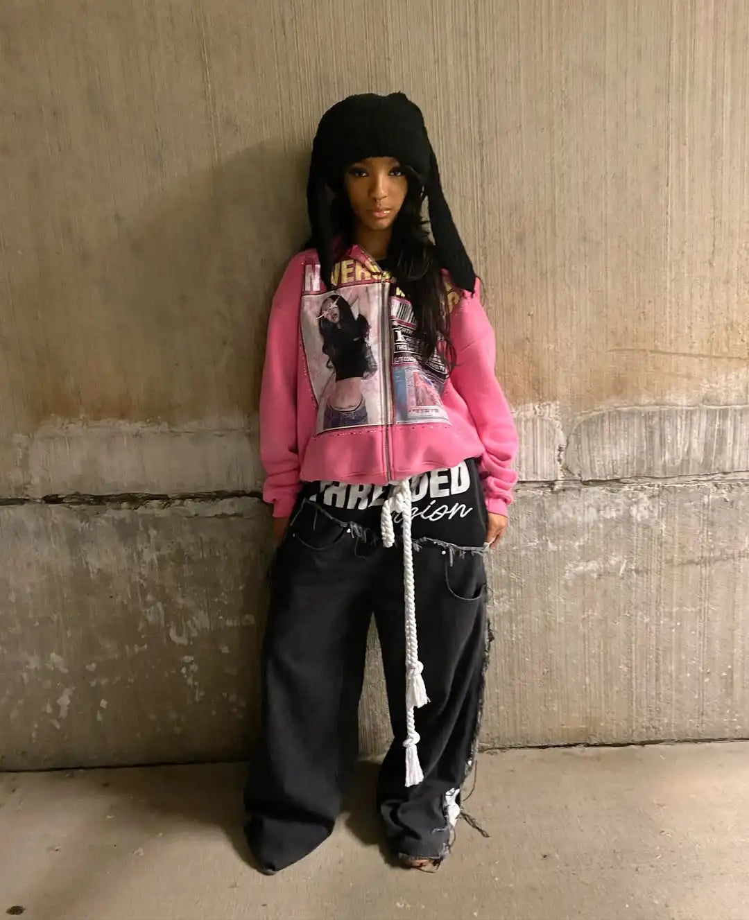 Retro Printed Y2K Hoodie