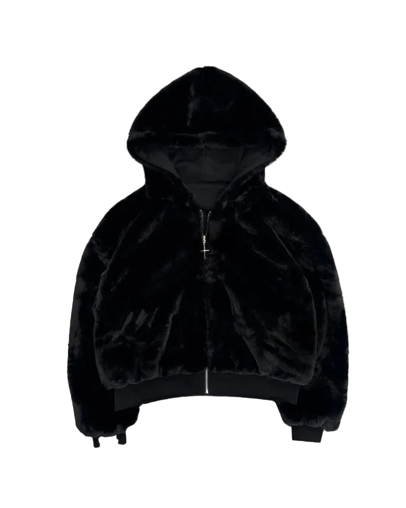 Y2K Leopard Zip Hoodie