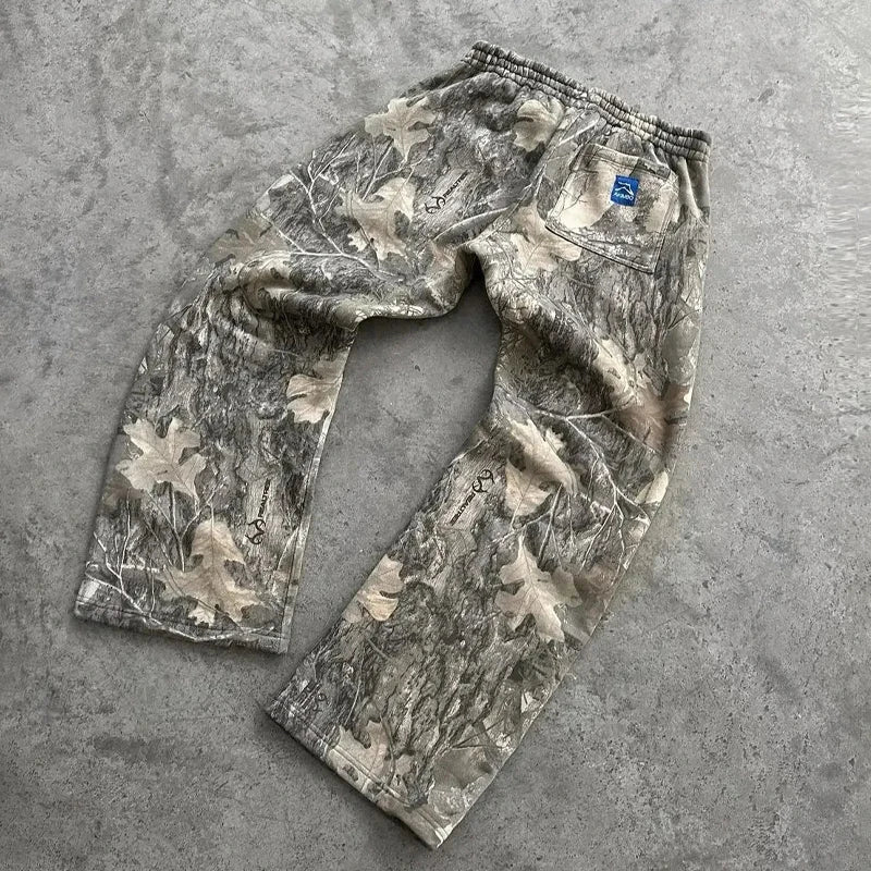 Y2K Camo Baggy Streetwear Sweatpants