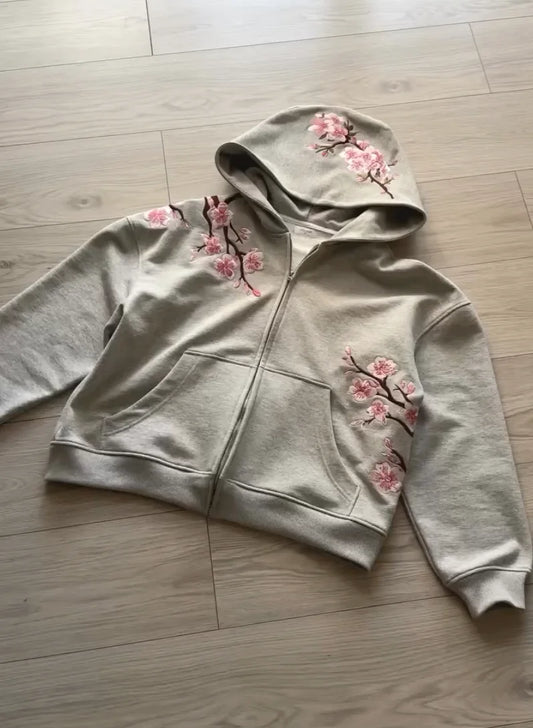 Y2K Vintage Oversized Cherry Blossom Hoodie