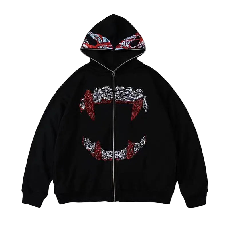 Women’s Y2K Style Zip-Up Hoodie