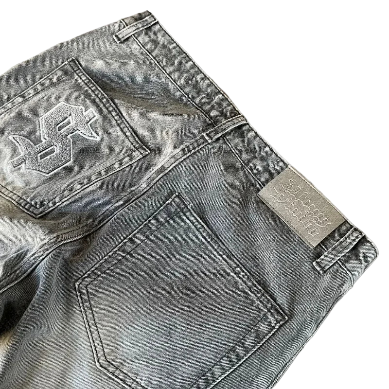 Retro Distressed Flare Jeans