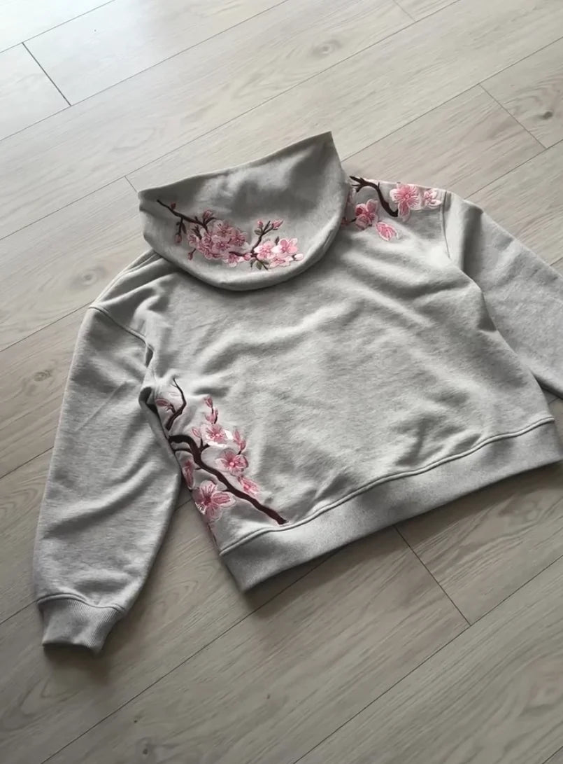 Y2K Vintage Oversized Cherry Blossom Hoodie